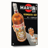 Vintage Martini Vermouth Poster: Retro Advertising Wall Art