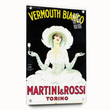 Vintage Martini Vermouth Bianco Poster: Retro Advertising Wall Art