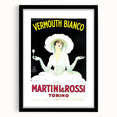 Vintage Martini Vermouth Bianco Poster: Retro Advertising Wall Art