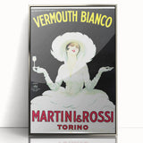 Vintage Martini Vermouth Bianco Poster: Retro Advertising Wall Art