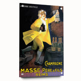 Vintage Champagne Massé Père & Fils Poster: Retro Advertising Art