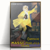 Vintage Champagne Massé Père & Fils Poster: Retro Advertising Art