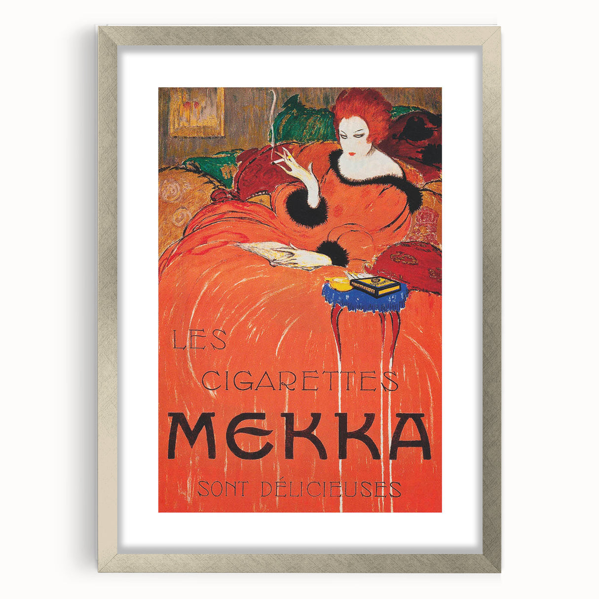 Vintage Mekka Cigarettes Poster: Retro Advertising Wall Art