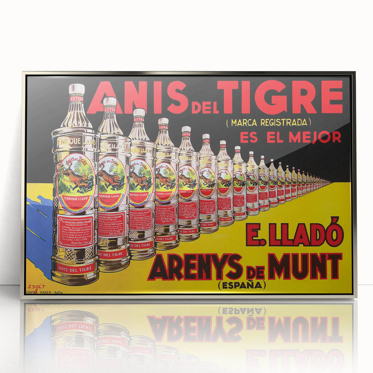 Anís del Tigre Vintage Poster: Retro Alcohol Advertising Art Print