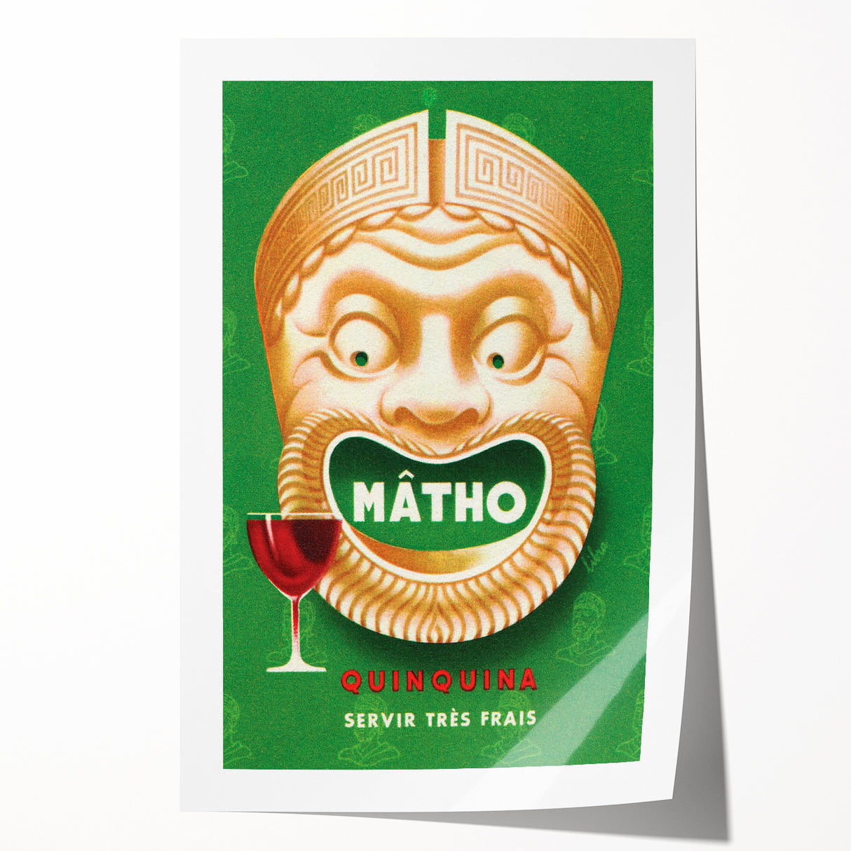 Vintage Mâtho Quinquina Poster – Retro Drink Ad with Bold Design