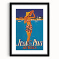 Juan les Pins Antibes Vintage Poster: Retro Beach Vacation Print