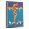 Juan les Pins Antibes Vintage Poster: Retro Beach Vacation Print