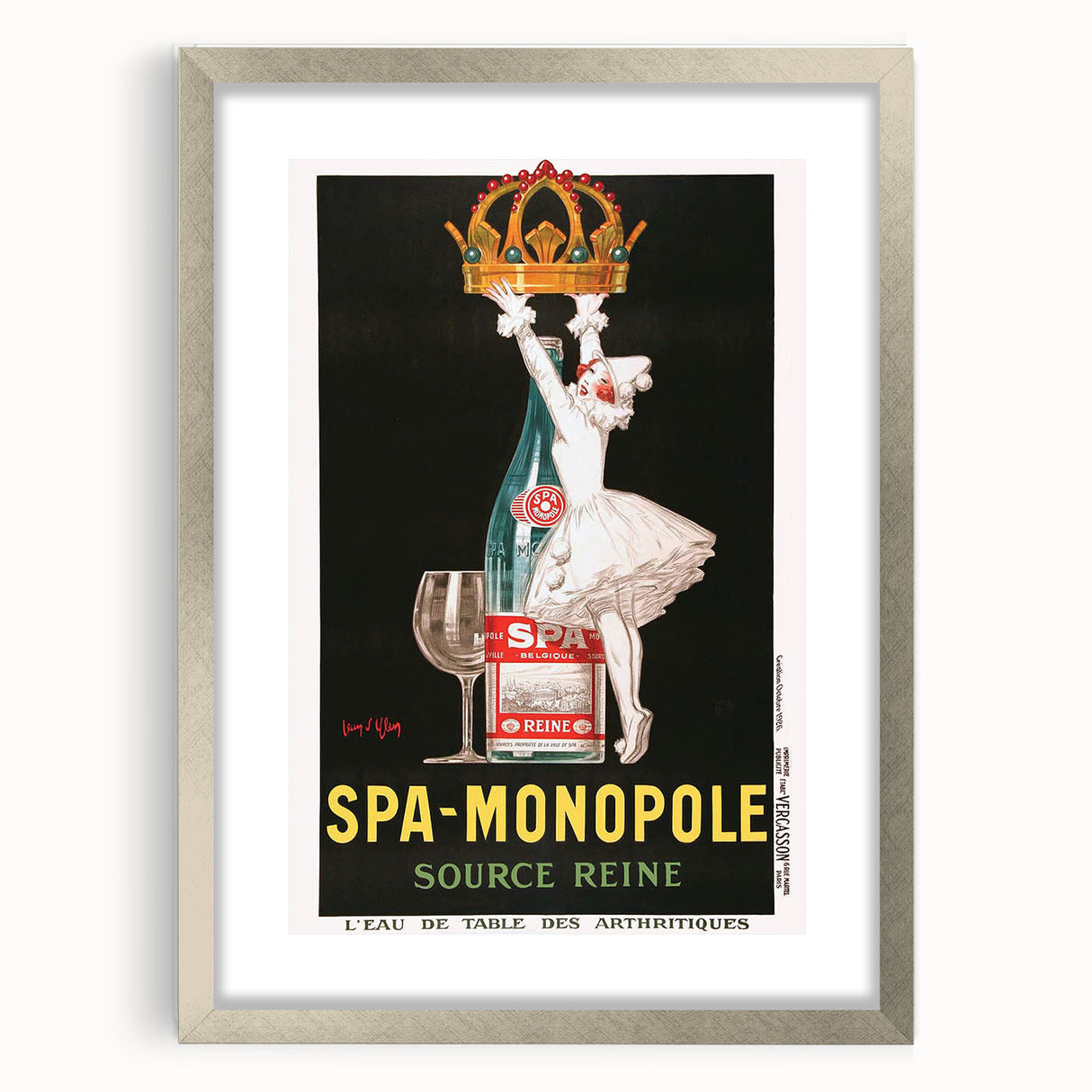 Vintage Advertising Poster - Spa Monopole Retro Wall Art Print