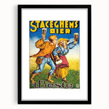 Vintage Advertising Poster - Staceghems Bier Retro Wall Art