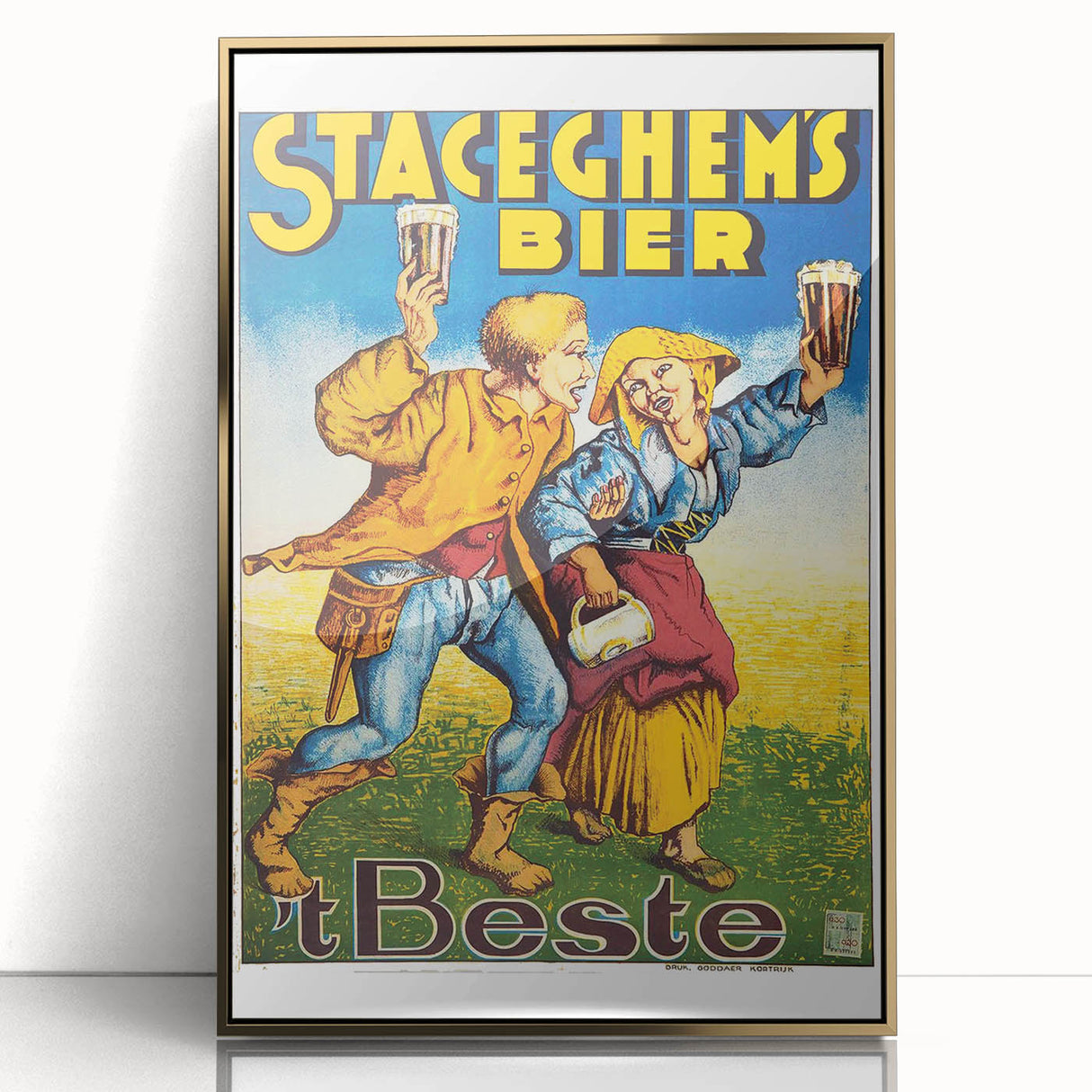 Vintage Advertising Poster - Staceghems Bier Retro Wall Art