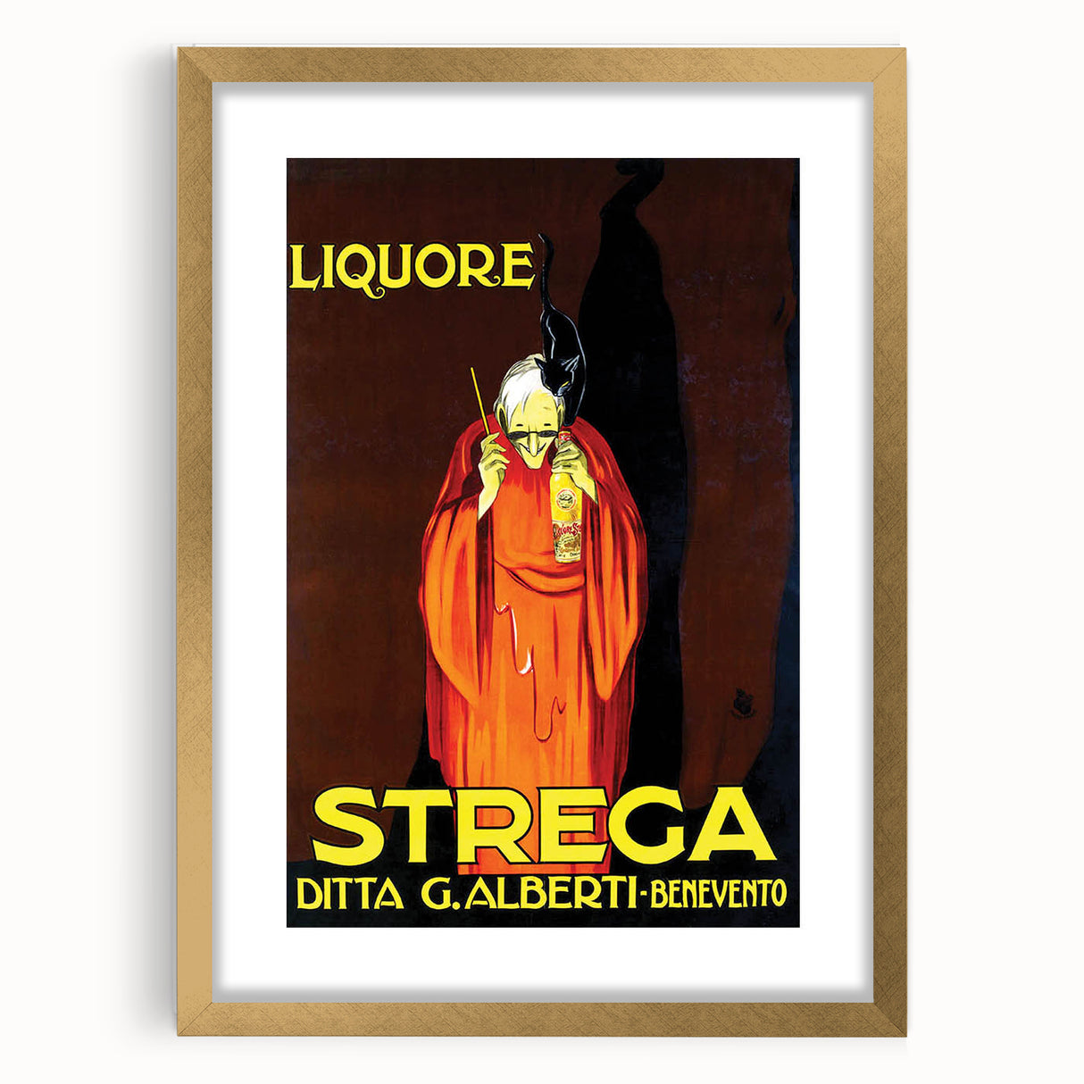 Vintage Advertising Poster - Liquore Strega Retro Wall Art