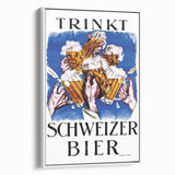 Vintage Advertising Poster - Schweizer Bier Retro Wall Art