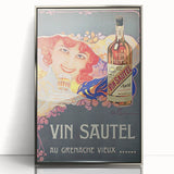 Vintage Advertising Poster - Vin Sautel Apéritif Retro Art