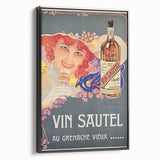 Vintage Advertising Poster - Vin Sautel Apéritif Retro Art