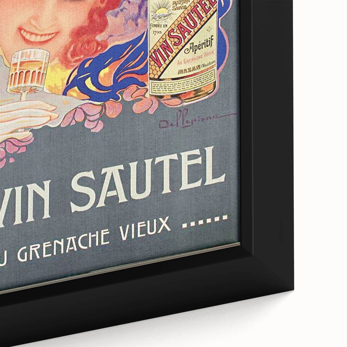 Vintage Advertising Poster - Vin Sautel Apéritif Retro Art