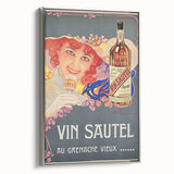 Vintage Advertising Poster - Vin Sautel Apéritif Retro Art