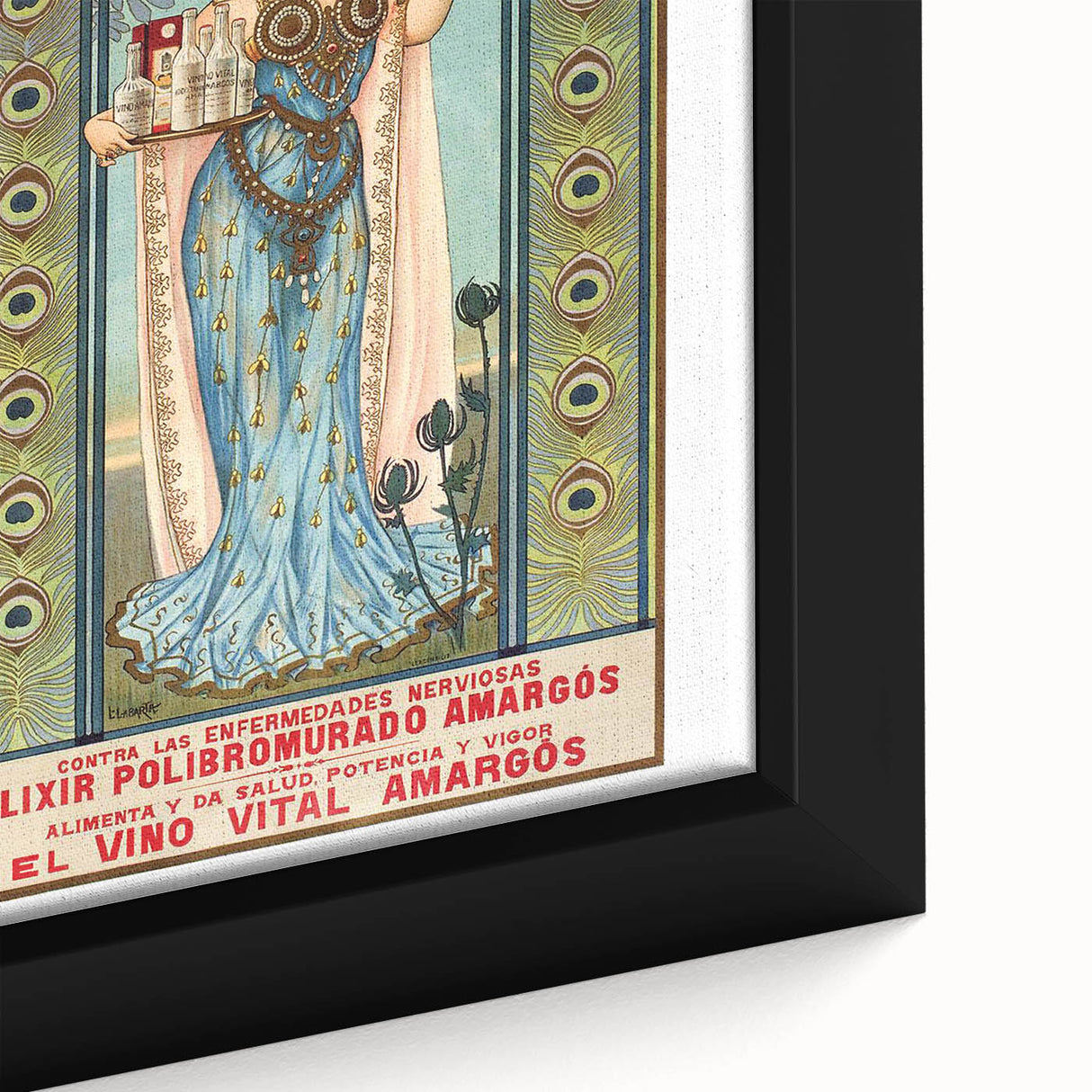 Vintage Advertising Poster - El Vino Amargós Retro Wall Art