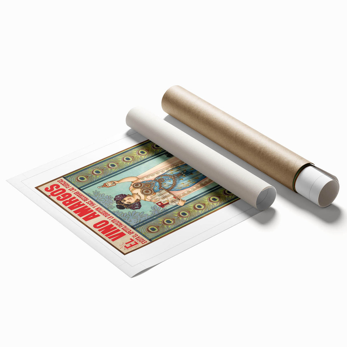 Vintage Advertising Poster - El Vino Amargós Retro Wall Art