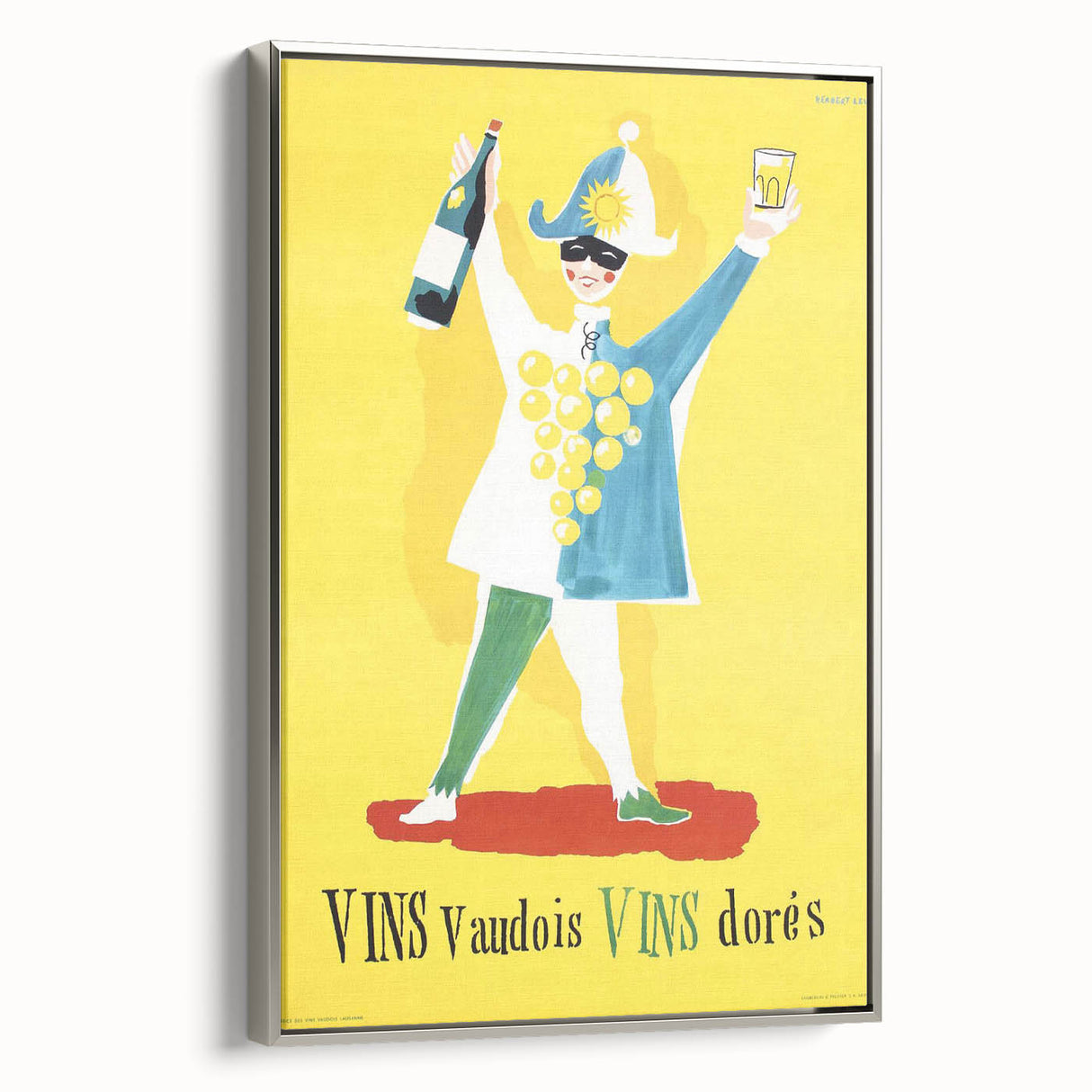 Vintage Advertising Poster - Vins Vaudois Retro Wine Art