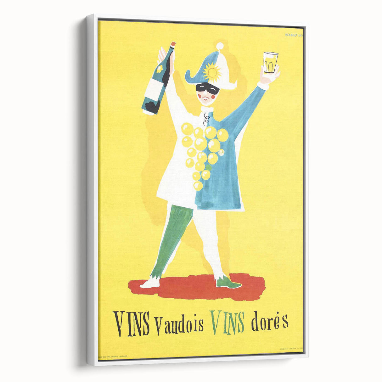 Vintage Advertising Poster - Vins Vaudois Retro Wine Art