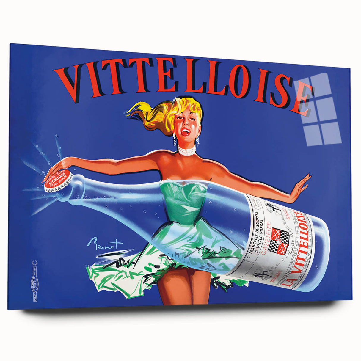 Vintage Advertising Poster - Vittelloise Water Retro Wall Art