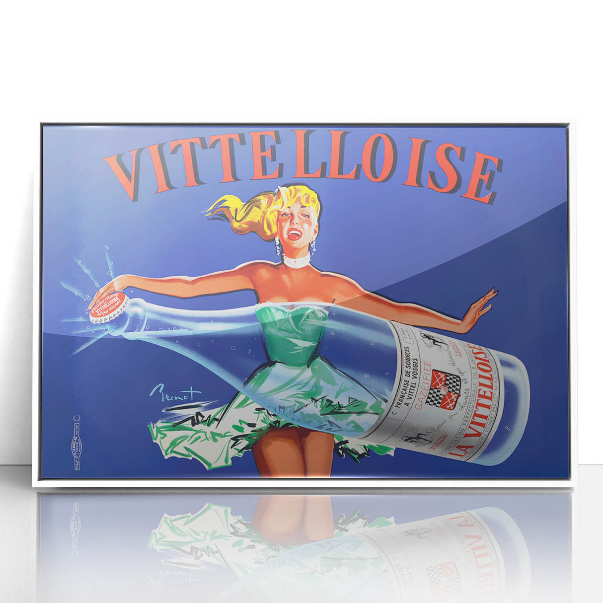 Vintage Advertising Poster - Vittelloise Water Retro Wall Art