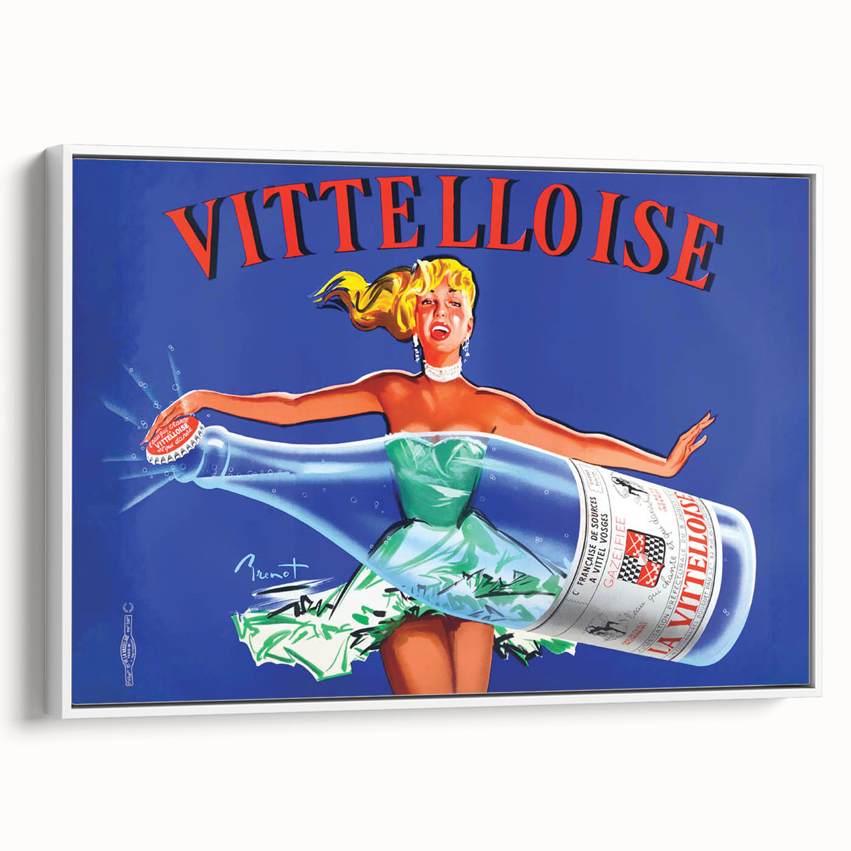 Vintage Advertising Poster - Vittelloise Water Retro Wall Art