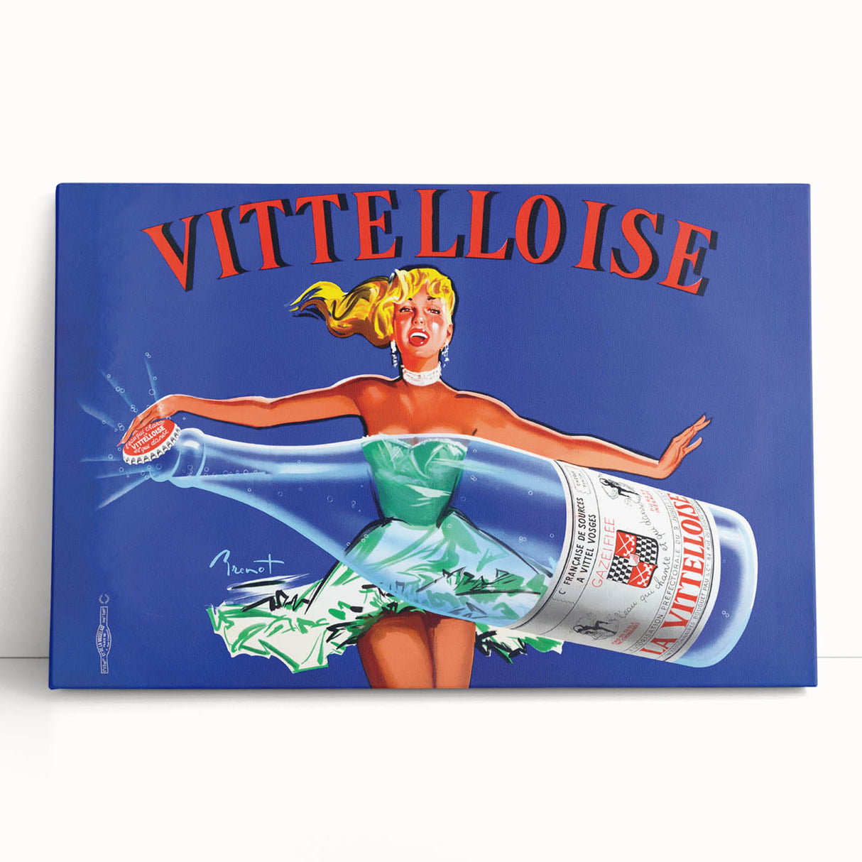 Vintage Advertising Poster - Vittelloise Water Retro Wall Art