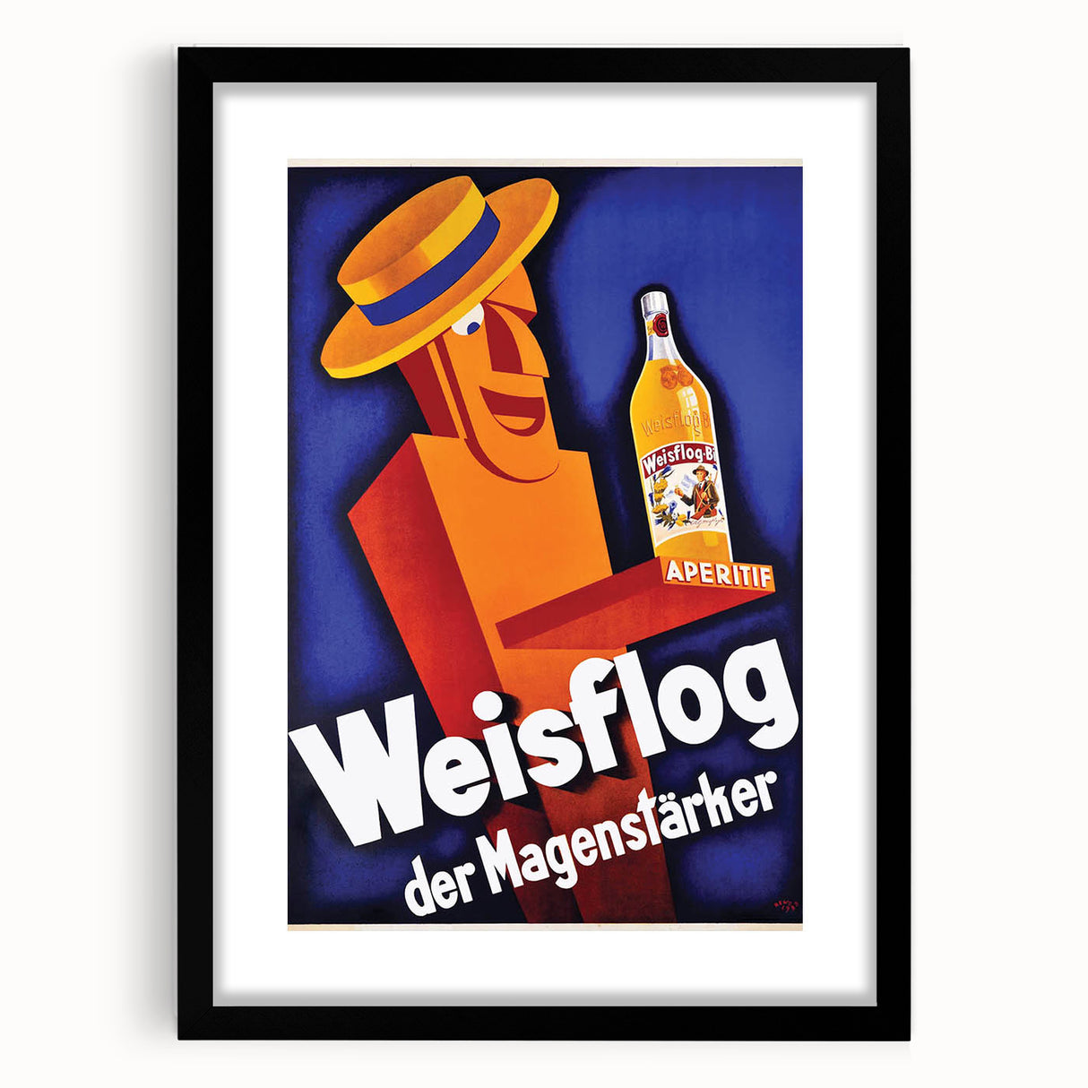 Vintage Advertising Poster - Weisflog Apéritif Retro Wall Art