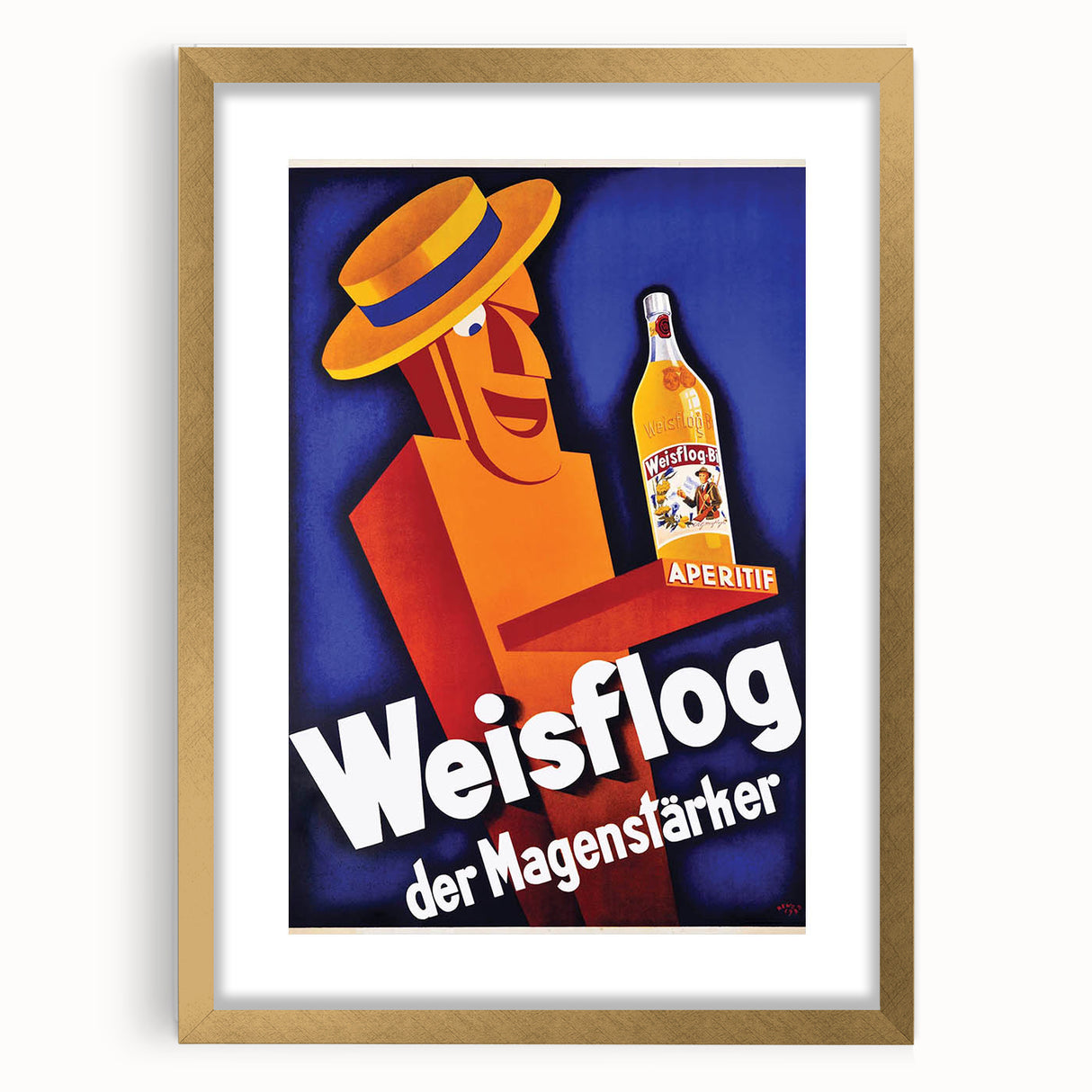 Vintage Advertising Poster - Weisflog Apéritif Retro Wall Art