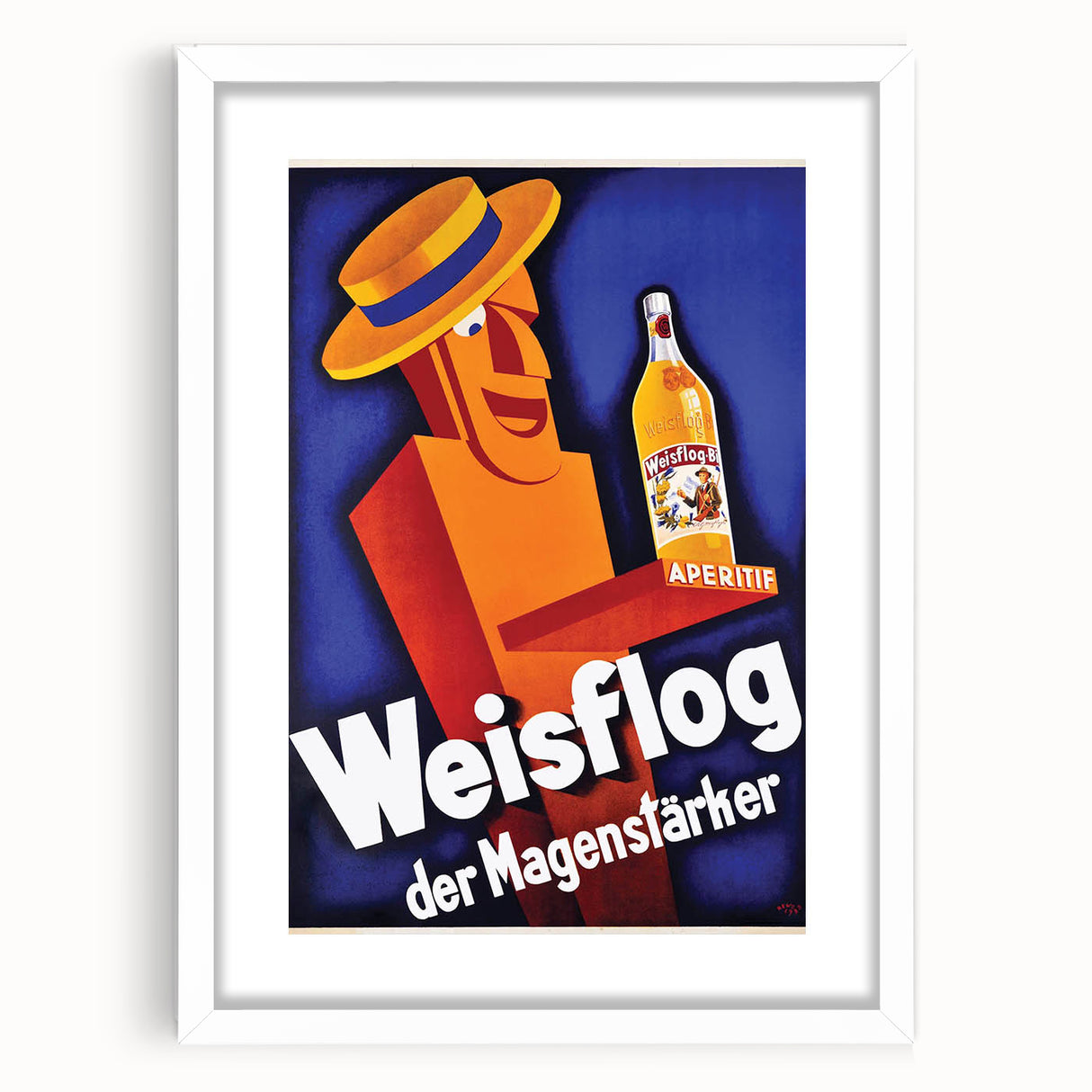 Vintage Advertising Poster - Weisflog Apéritif Retro Wall Art