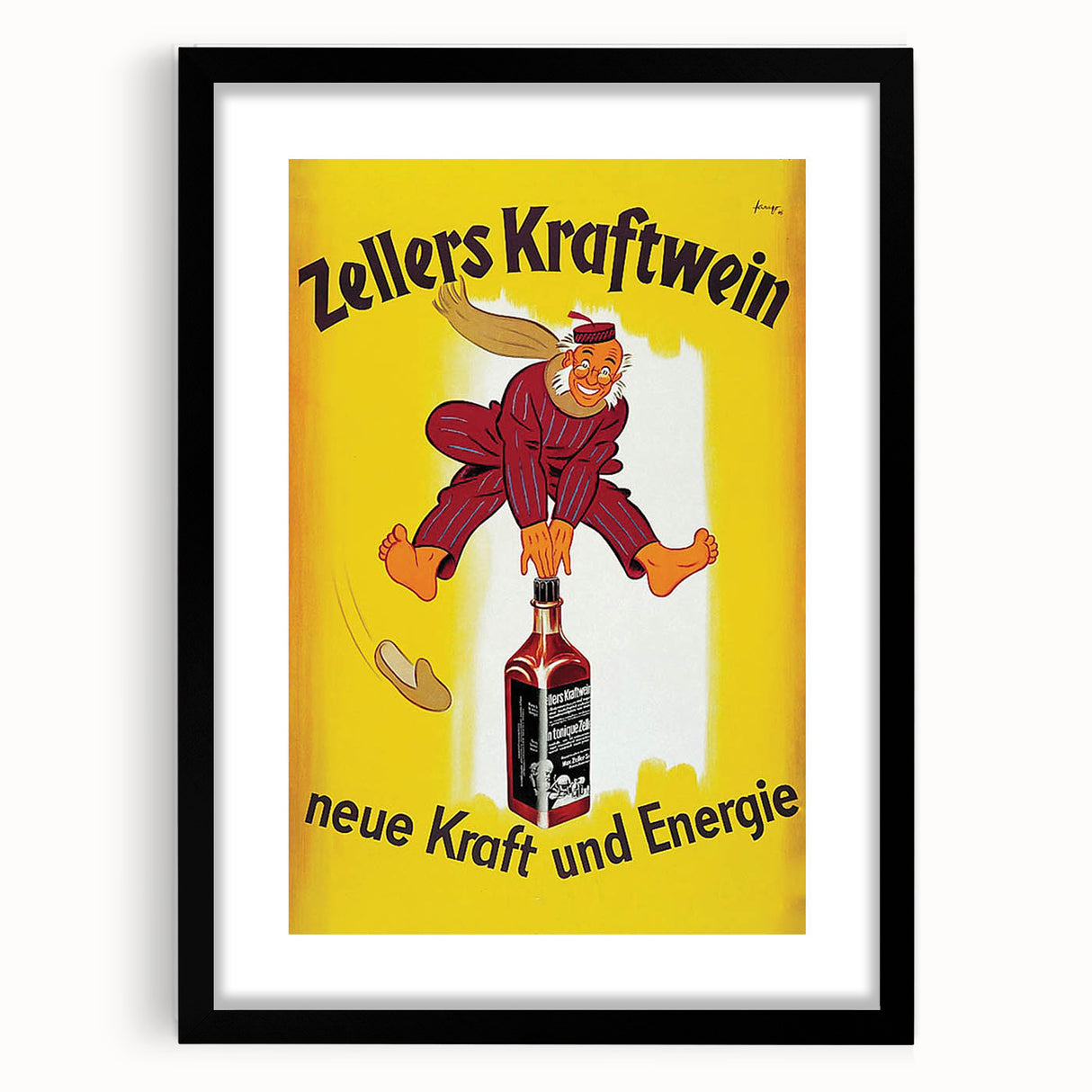 Vintage Advertising Poster - Zellers Kraftwein Retro Wall Art