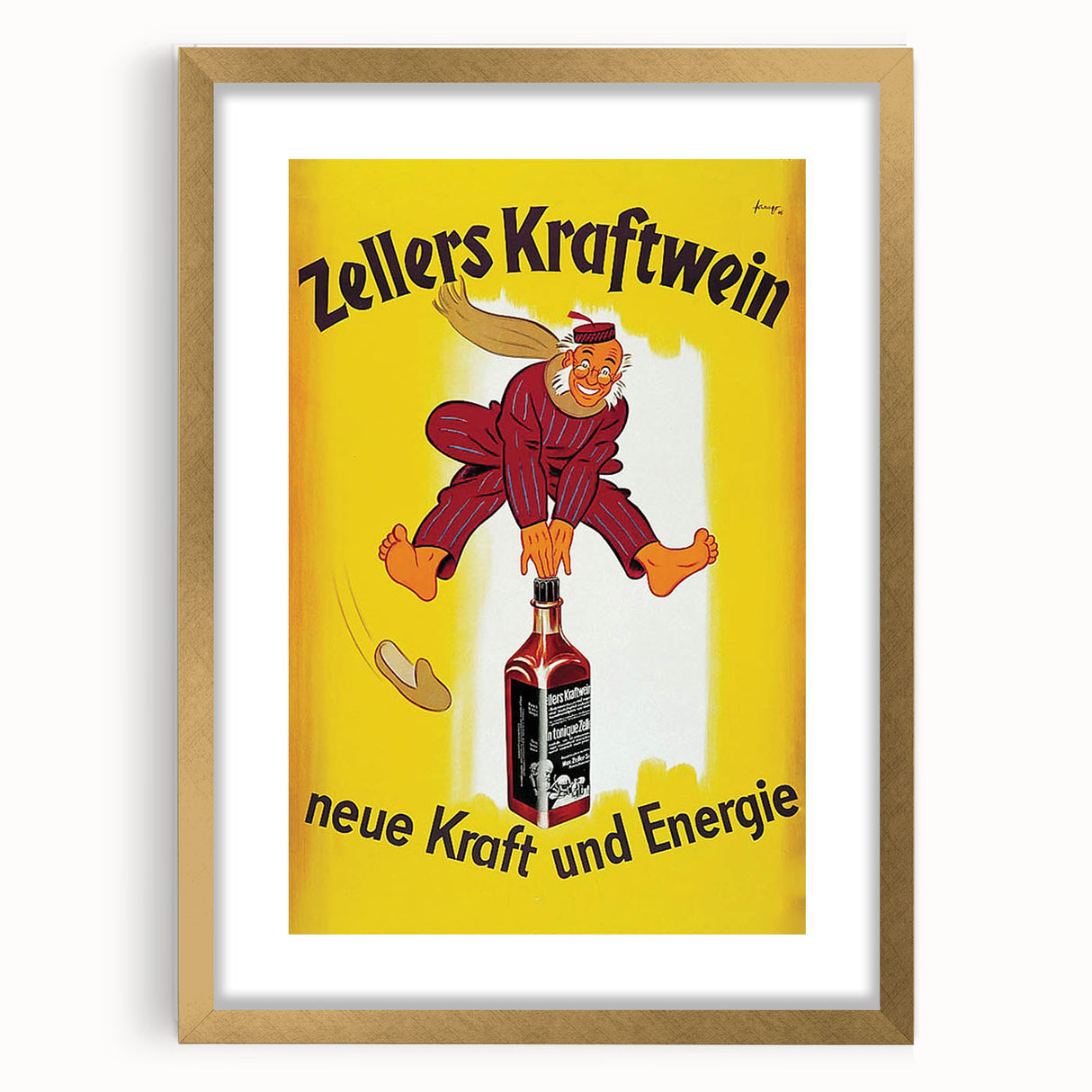 Vintage Advertising Poster - Zellers Kraftwein Retro Wall Art