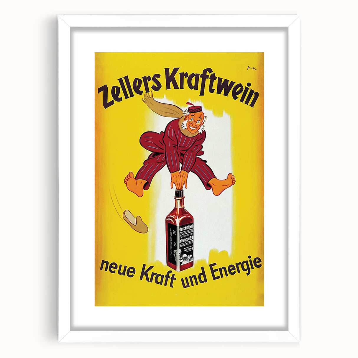 Vintage Advertising Poster - Zellers Kraftwein Retro Wall Art