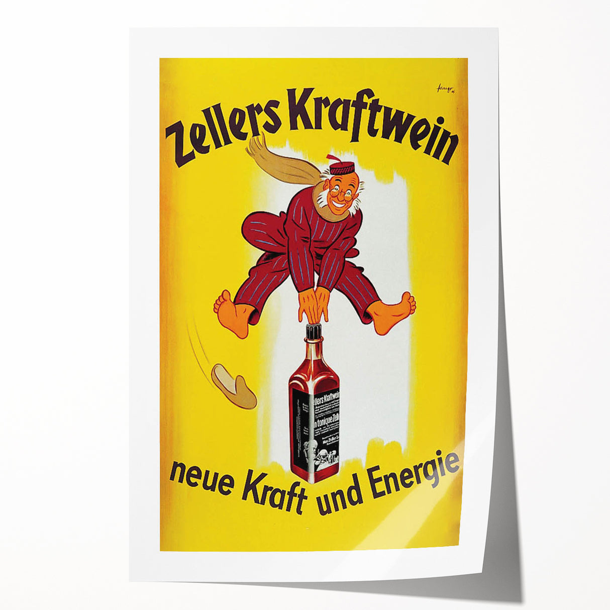 Vintage Advertising Poster - Zellers Kraftwein Retro Wall Art