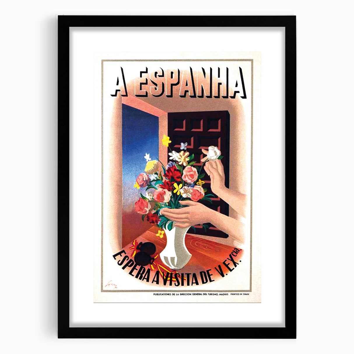 A Espanha Travel Poster – Vintage Advertising Retro Wall Art