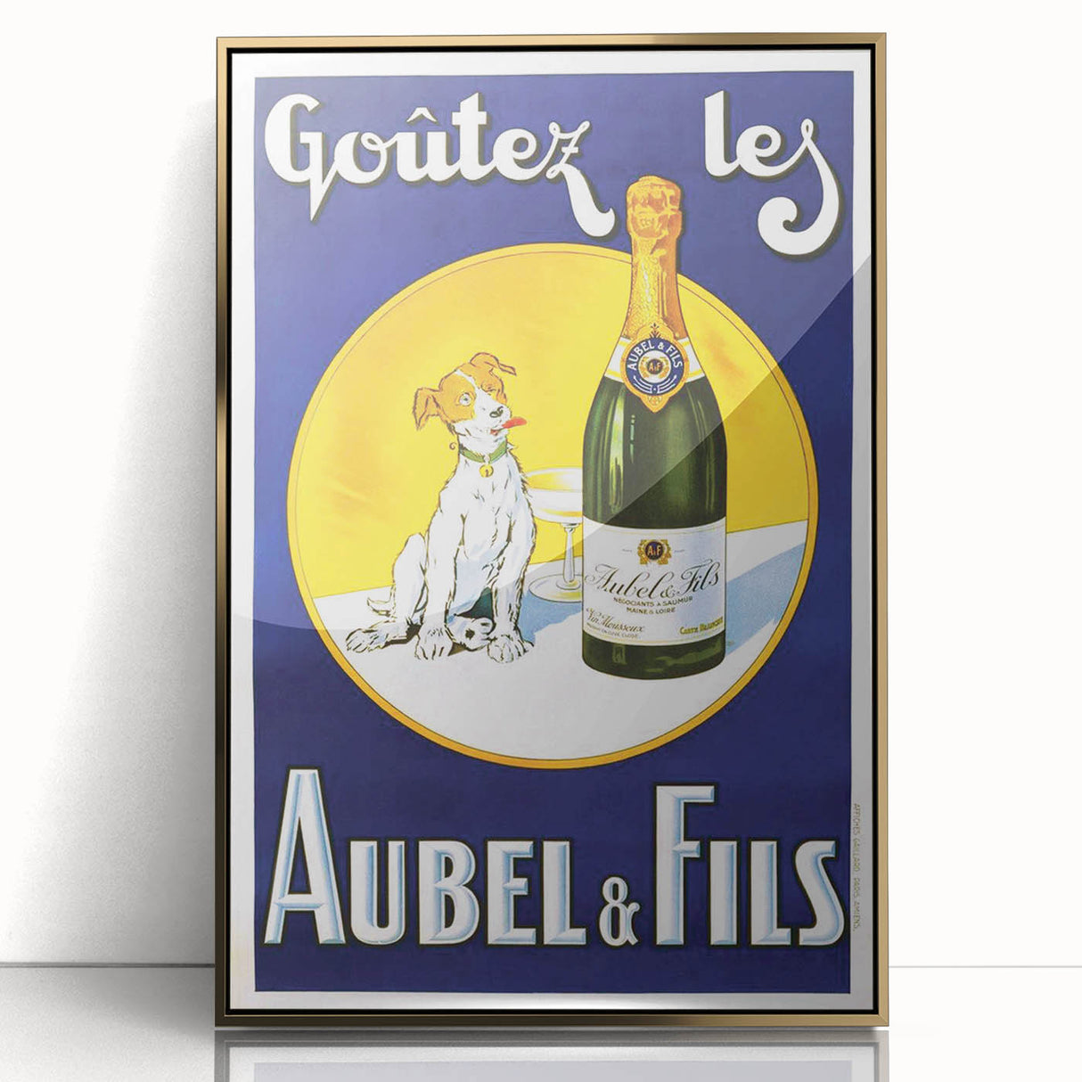 Vintage Aubel & Fils Champagne Poster - Retro French Advertising Art