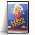 Vintage Advertising Poster: Bières Titan Retro Wall Art