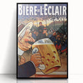 Vintage Advertising Poster: Biere de l'Eclair Retro Wall Art