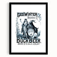 Vintage Advertising Poster: Geo. Winter Bock Beer Retro Wall Art