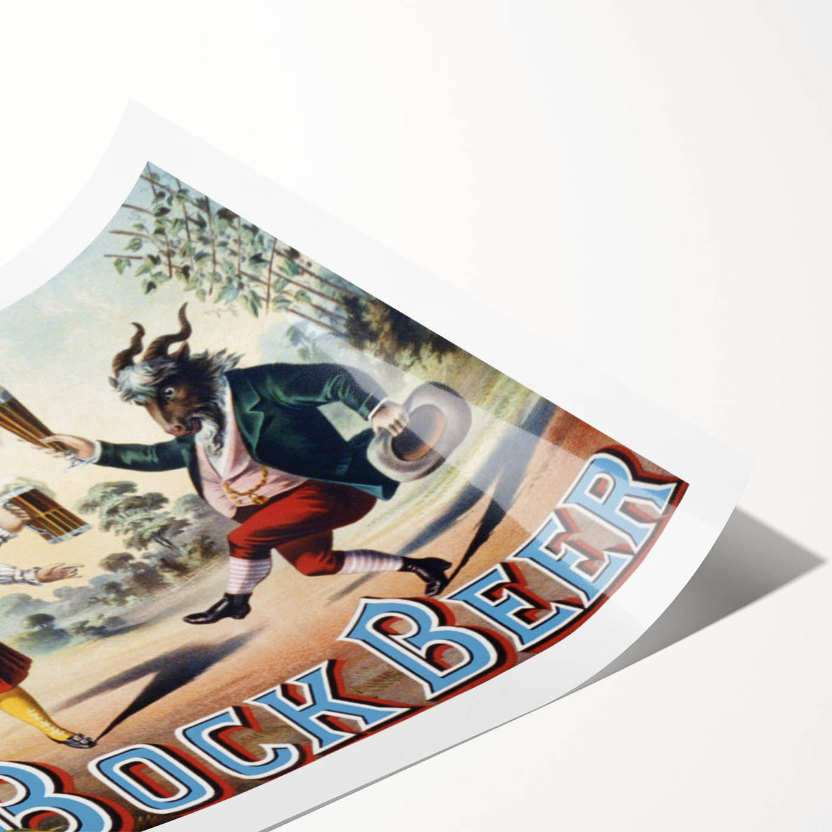 Vintage Advertising Poster: Bock Beer Retro Wall Art