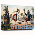 Vintage Advertising Poster: Bock Beer Retro Wall Art