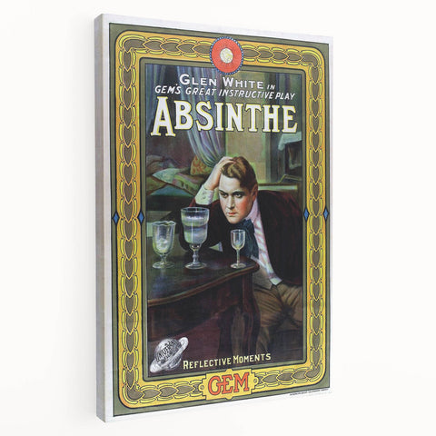 Absinthe Glen White Poster – Vintage Advertising Wall Art