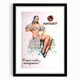 Vintage Hatuey Advertising Poster - Retro Cuban Wall Art