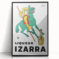 Vintage Izarra Poster: Retro Liqueur Advertising Wall Art