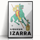 Vintage Izarra Poster: Retro Liqueur Advertising Wall Art