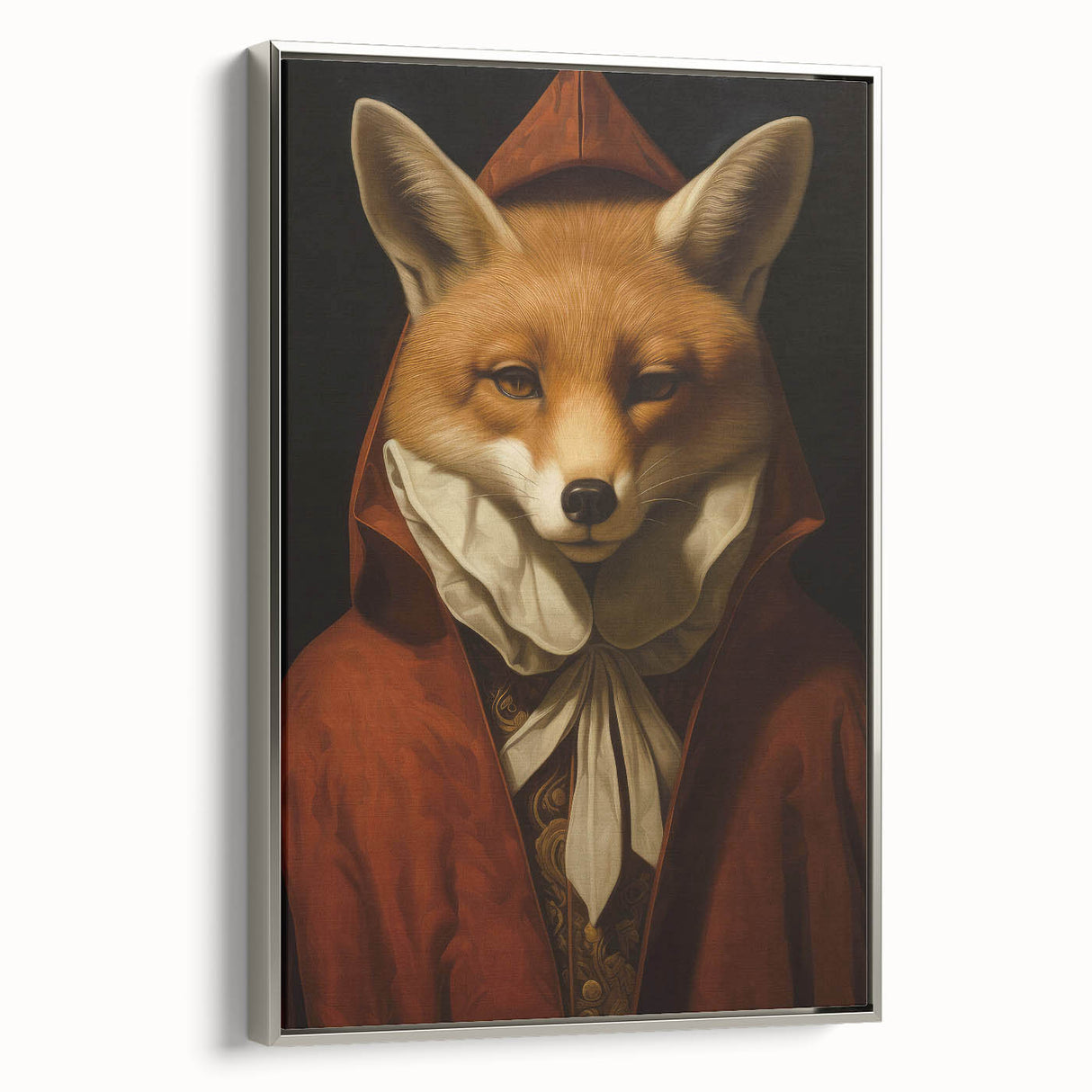 Vintage Animal Art: Fox in Cloak – Retro Animal Illustration