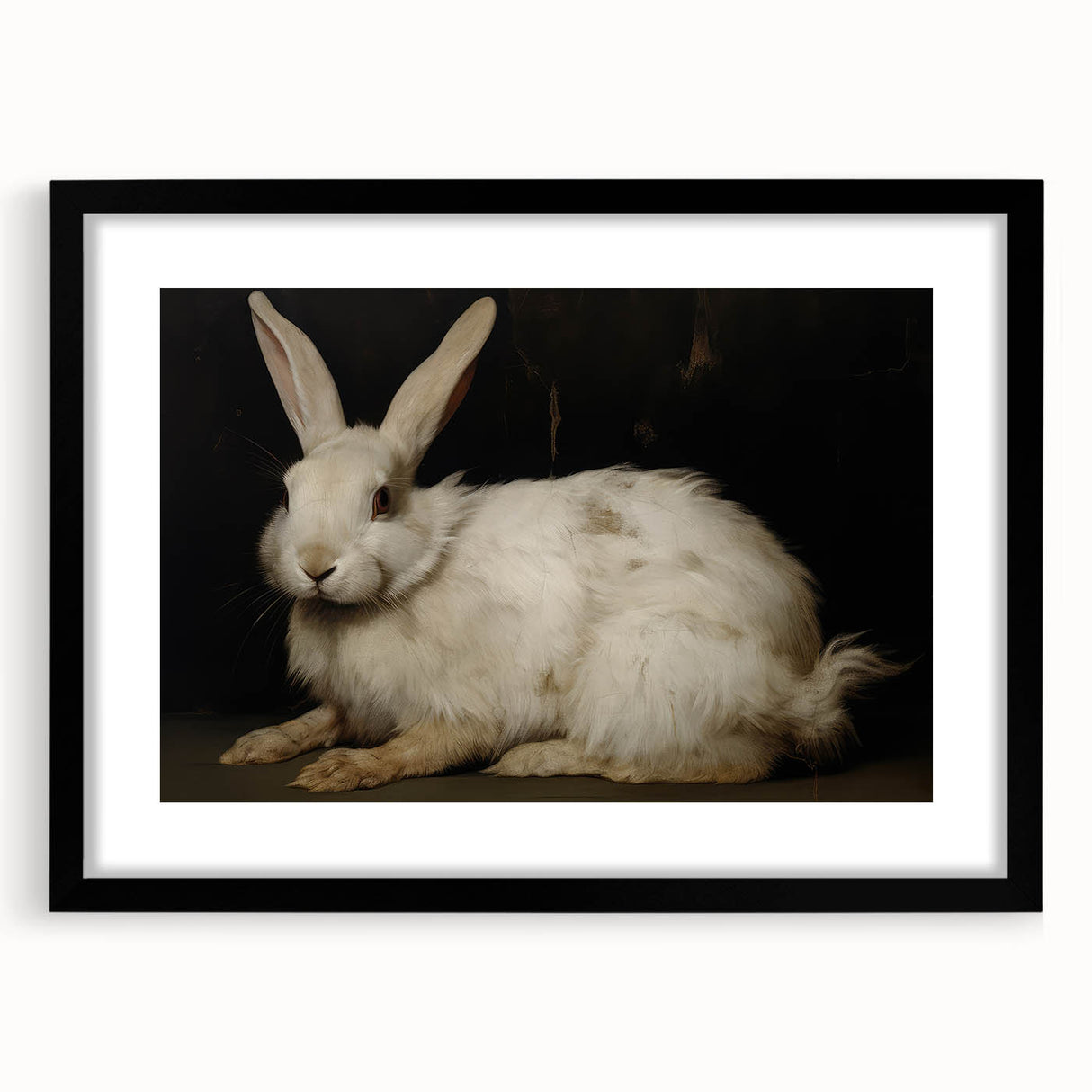 Vintage Animal Art: Majestic Rabbit – Retro Wildlife Illustration