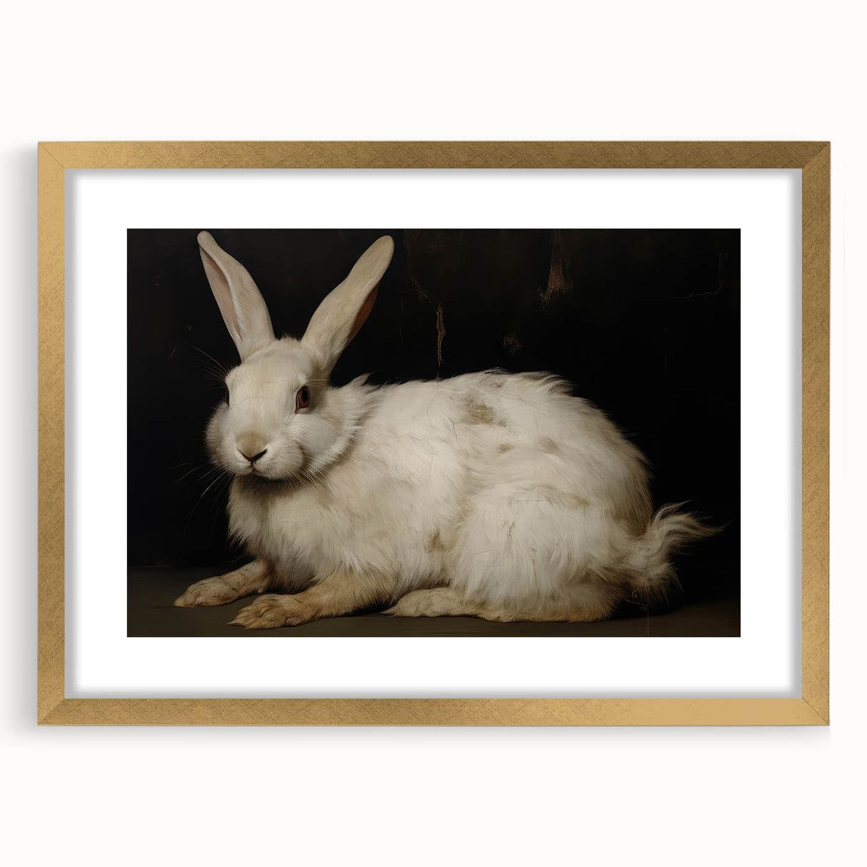 Vintage Animal Art: Majestic Rabbit – Retro Wildlife Illustration