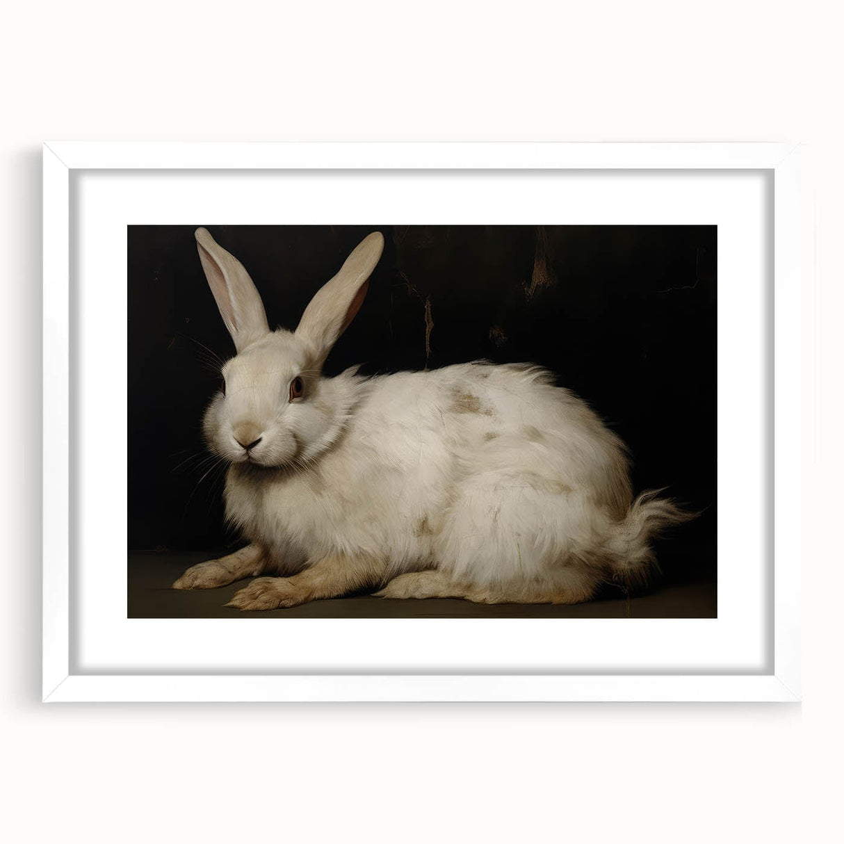 Vintage Animal Art: Majestic Rabbit – Retro Wildlife Illustration